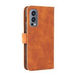 Tinta unita Skin Feel Fibbia magnetica Flip orizzontale Custodia in pelle PU con struttura in vitello con supporto e slot per schede e portafoglio, For OnePlus Nord 2 5G