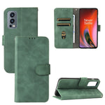 Tinta unita Skin Feel Fibbia magnetica Flip orizzontale Custodia in pelle PU con struttura in vitello con supporto e slot per schede e portafoglio, For OnePlus Nord 2 5G