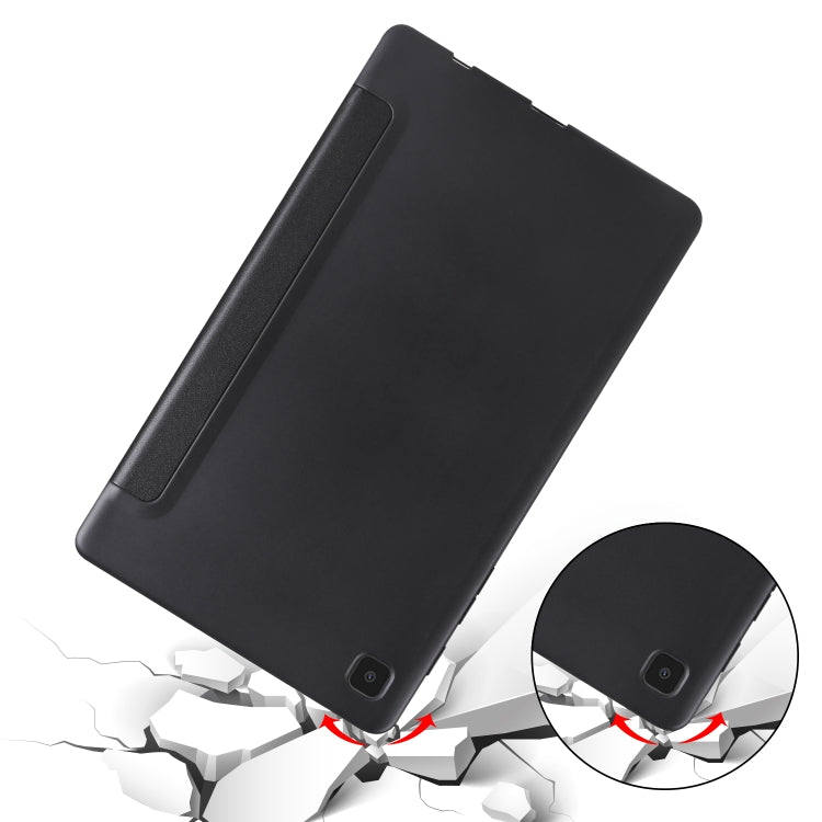 Flip orizzontale a 3 pieghe a nido d'ape in TPU antiurto + custodia in pelle PU con supporto, For Samsung Galaxy Tab A7 Lite T225