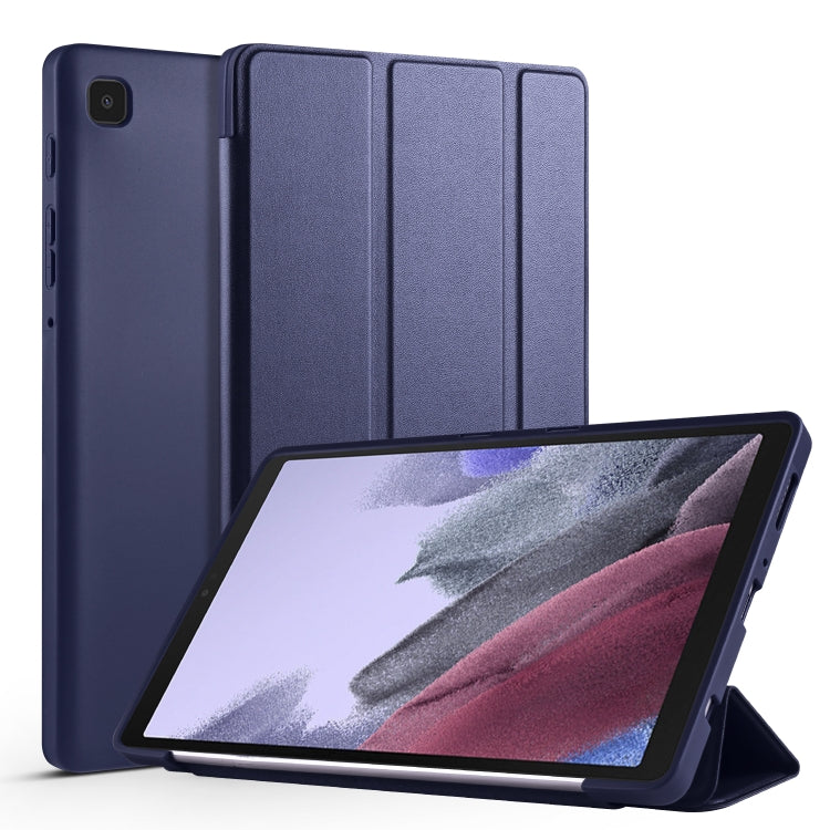Flip orizzontale a 3 pieghe a nido d'ape in TPU antiurto + custodia in pelle PU con supporto, For Samsung Galaxy Tab A7 Lite T225