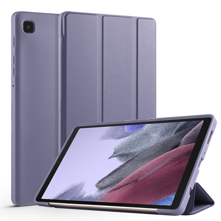 Flip orizzontale a 3 pieghe a nido d'ape in TPU antiurto + custodia in pelle PU con supporto, For Samsung Galaxy Tab A7 Lite T225