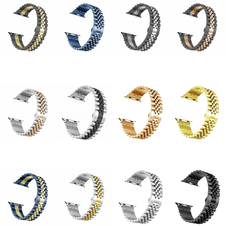 Larghezza cinturino di ricambio in acciaio inossidabile con cinque perline da donna: 20 mm per Apple Watch Series, 7 45mm / 6 & SE & 5 & 4 44mm / 3 & 2 & 1 42mm, 7 41mm / 6 & SE & 5 & 4 40mm / 3 & 2 & 1 38mm