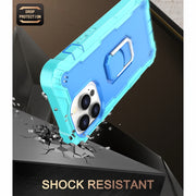 Custodia protettiva antiurto a 3 strati in PC + gomma con supporto girevole, For iPhone 13 Pro, For iPhone 13 Pro Max