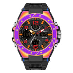 SANDA Dual Digital Display Luminoso Cronometro Cronografo Sveglia Orologio sportivo al quarzo da uomo