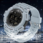 SANDA 2106 LED Display Digitale Sveglia Luminosa Orologio Sportivo da Uomo per Sport all'Aria Aperta