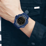 SANDA 2106 LED Display Digitale Sveglia Luminosa Orologio Sportivo da Uomo per Sport all'Aria Aperta