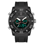 SANDA 3106 Orologio elettronico antiurto luminoso per sport all'aria aperta da uomo con doppio display digitale