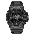 SANDA 6025 Dual Time Display digitale Calendario luminoso Orologio al quarzo sportivo da uomo multifunzionale impermeabile