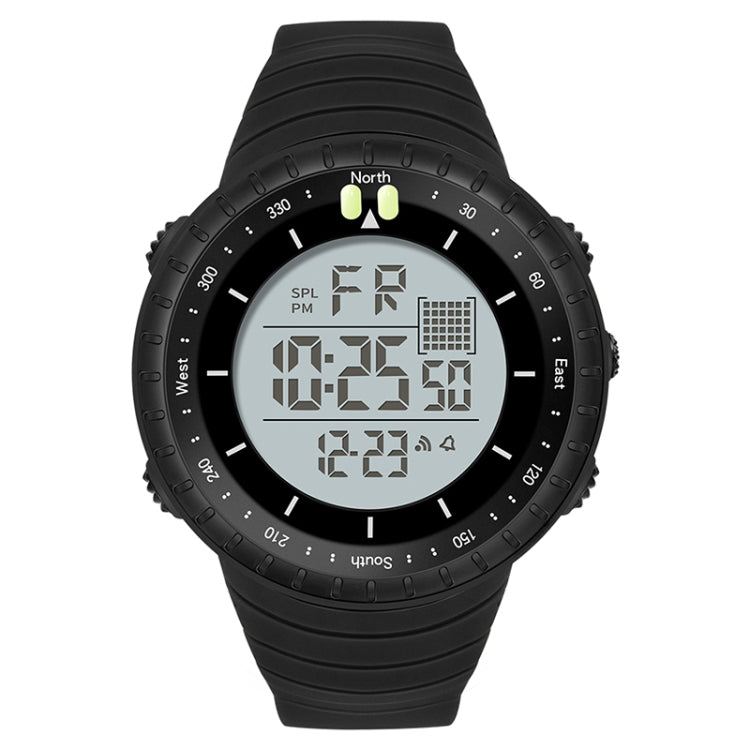 SANDA 6071 Display digitale a LED con schermo a tre divisioni Cronometro luminoso Orologio elettronico sportivo da uomo multifunzionale