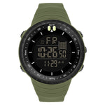 SANDA 6071 Display digitale a LED con schermo a tre divisioni Cronometro luminoso Orologio elettronico sportivo da uomo multifunzionale