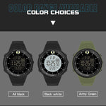 SANDA 6071 Display digitale a LED con schermo a tre divisioni Cronometro luminoso Orologio elettronico sportivo da uomo multifunzionale
