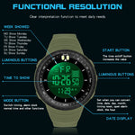 SANDA 6071 Display digitale a LED con schermo a tre divisioni Cronometro luminoso Orologio elettronico sportivo da uomo multifunzionale