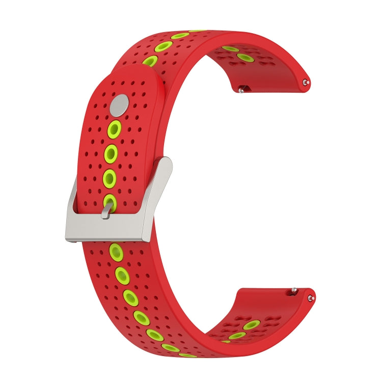 Cinturino di ricambio per cinturino in silicone con foro colorato universale, 22mm, 20mm