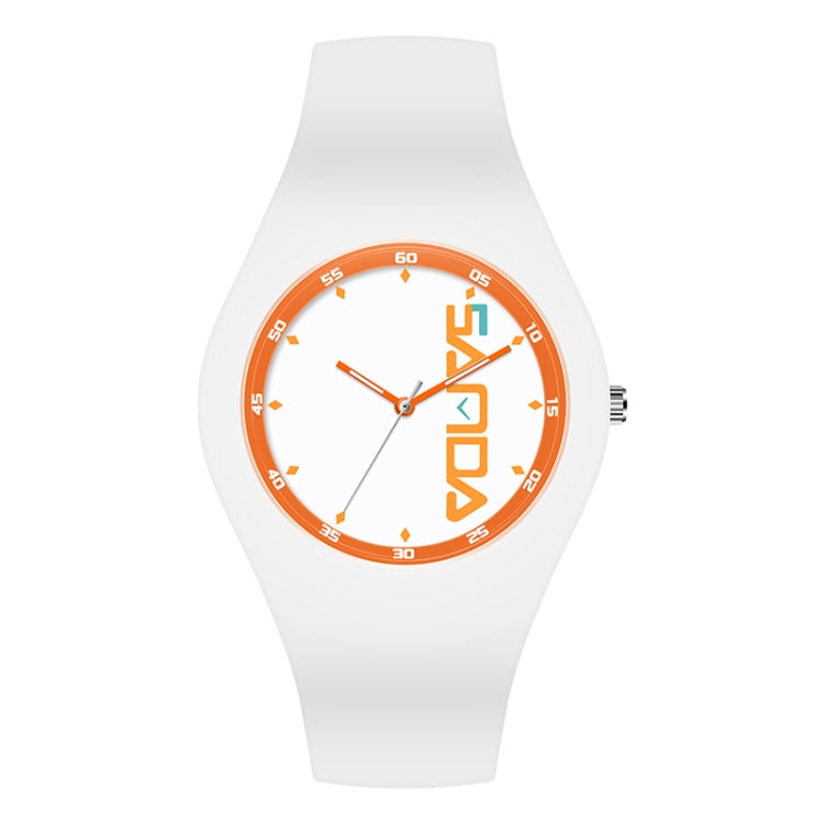 SANDA 6076 Orologio al quarzo da donna con cinturino in silicone con quadrante rotondo a scala semplice