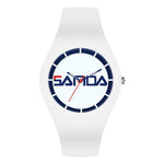 SANDA 6076 Orologio al quarzo da donna con cinturino in silicone con quadrante rotondo a scala semplice