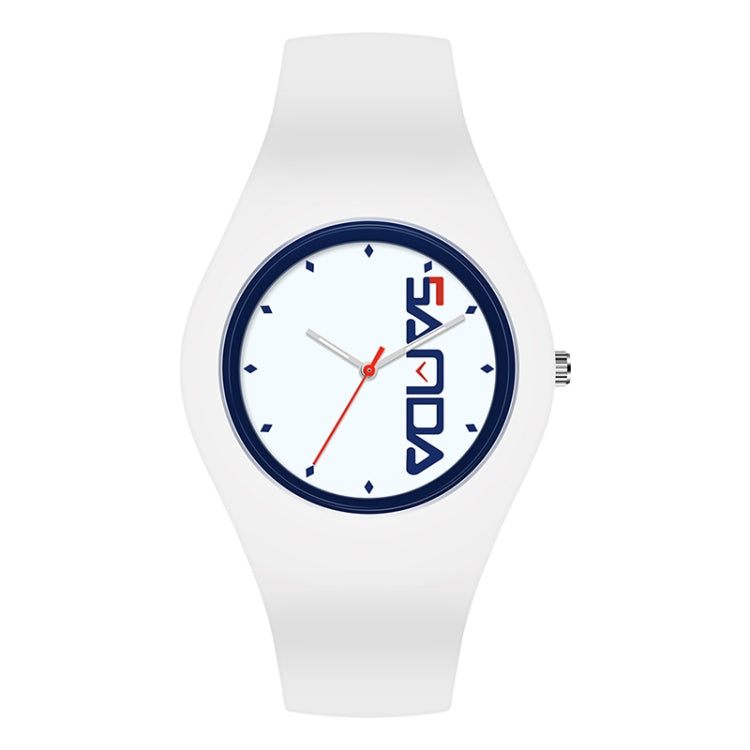 SANDA 6076 Orologio al quarzo da donna con cinturino in silicone con quadrante rotondo a scala semplice