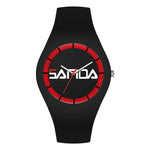 SANDA 6076 Orologio al quarzo da donna con cinturino in silicone con quadrante rotondo a scala semplice