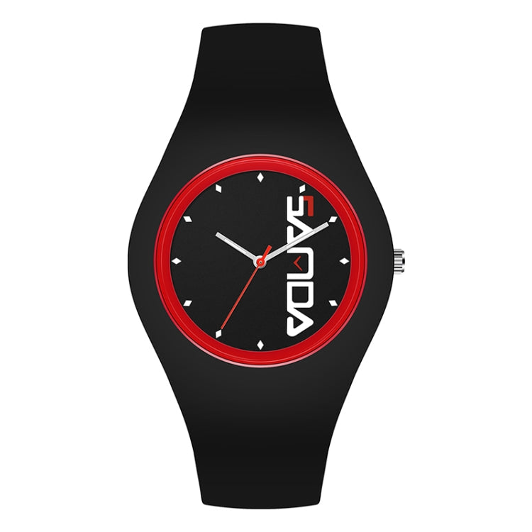 SANDA 6076 Orologio al quarzo da donna con cinturino in silicone con quadrante rotondo a scala semplice
