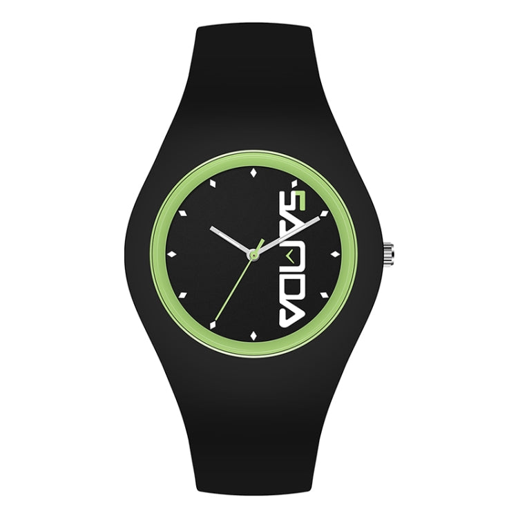 SANDA 6076 Orologio al quarzo da donna con cinturino in silicone con quadrante rotondo a scala semplice