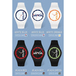 SANDA 6076 Orologio al quarzo da donna con cinturino in silicone con quadrante rotondo a scala semplice