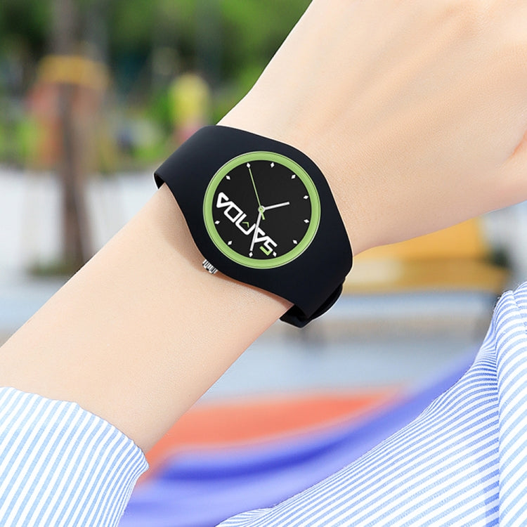 SANDA 6076 Orologio al quarzo da donna con cinturino in silicone con quadrante rotondo a scala semplice