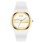 SANDA 6077 Orologio al quarzo da donna con cinturino in silicone con quadrante rotondo e icona semplice