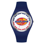 SANDA 6077 Orologio al quarzo da donna con cinturino in silicone con quadrante rotondo e icona semplice
