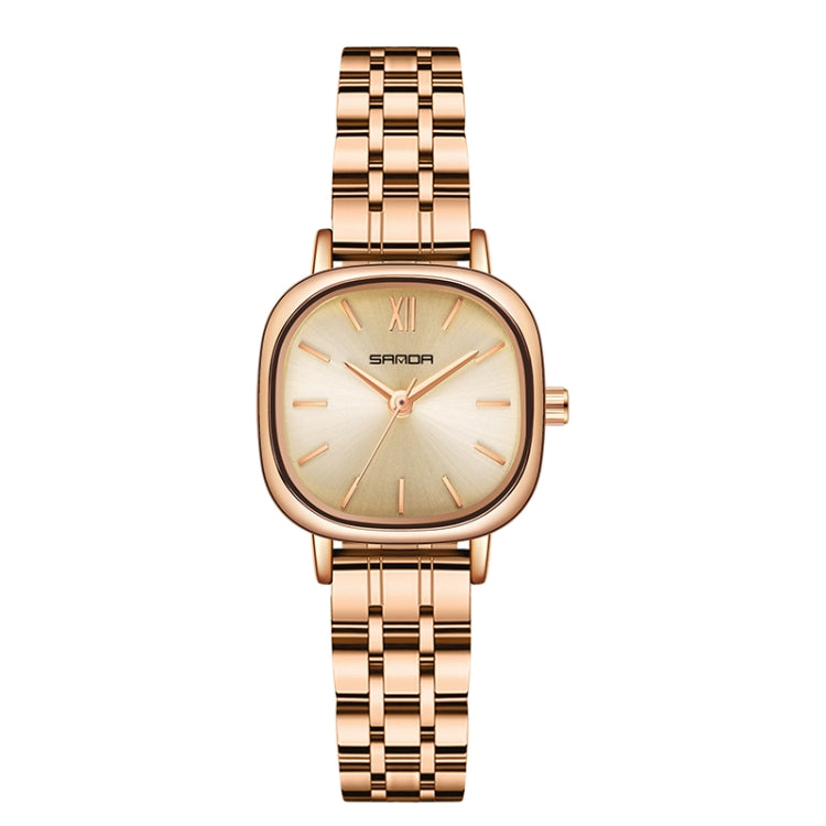 SANDA P1098 Orologio al quarzo da donna con quadrante ovale con scala a barra semplice