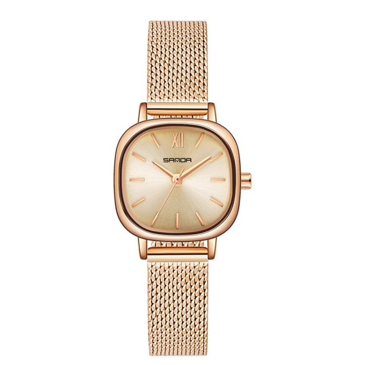 SANDA P1098 Orologio al quarzo da donna con quadrante ovale con scala a barra semplice