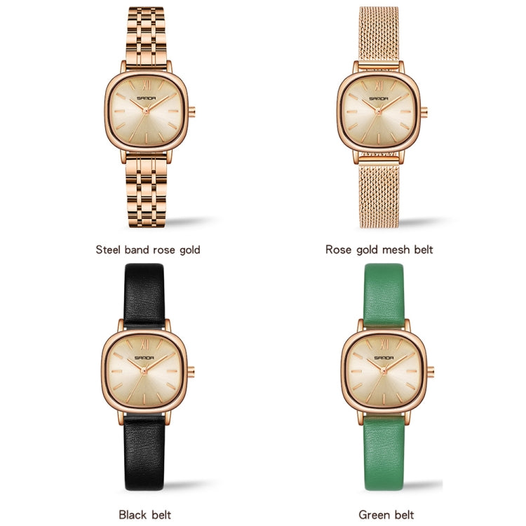 SANDA P1098 Orologio al quarzo da donna con quadrante ovale con scala a barra semplice