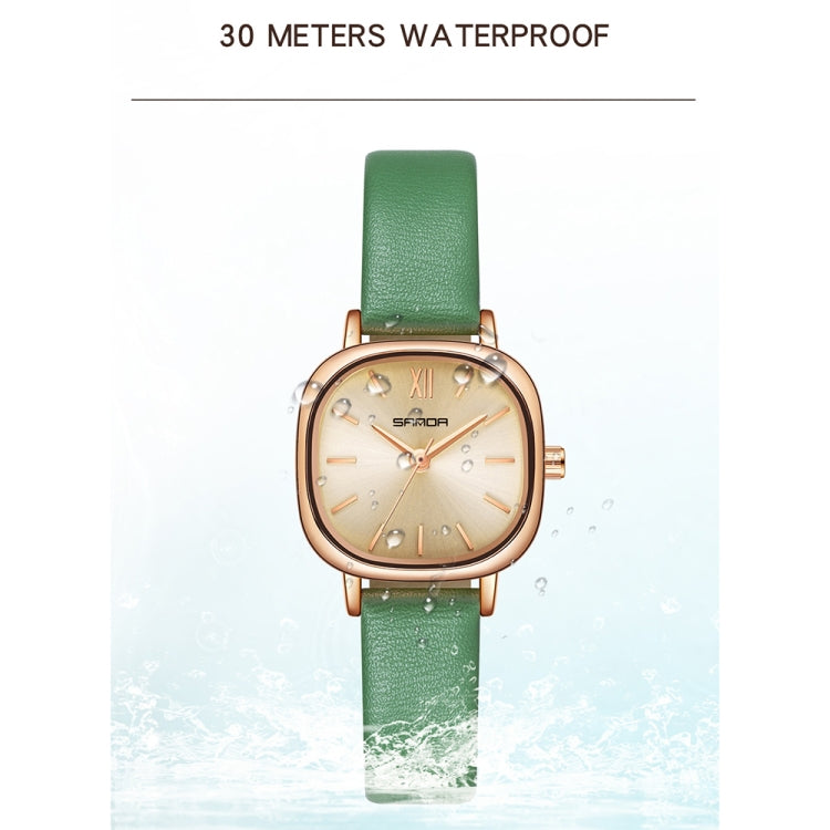SANDA P1098 Orologio al quarzo da donna con quadrante ovale con scala a barra semplice