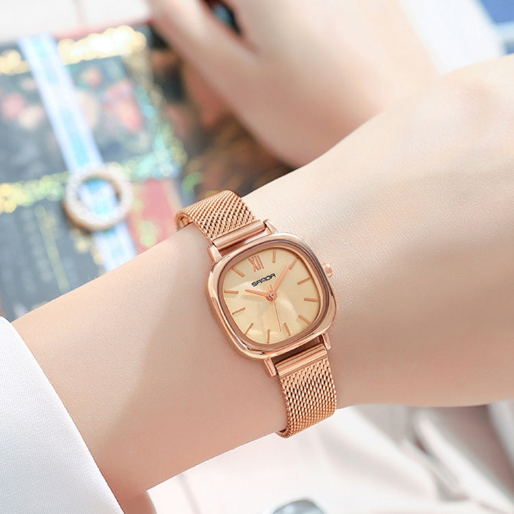 SANDA P1098 Orologio al quarzo da donna con quadrante ovale con scala a barra semplice