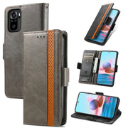 CustodiaNeo Business Custodia in pelle PU con doppia fibbia magnetica con giunzione orizzontale con supporto, slot per carte e portafoglio, For Xiaomi Redmi Note 10, For Xiaomi Redmi Note 10 5G, For Xiaomi Redmi 10, For Xiaomi Redmi K40 Gaming