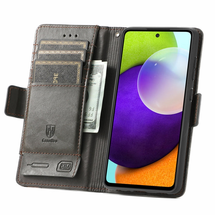 Custodia portafoglio in pelle PU con doppia fibbia per Galaxy A72