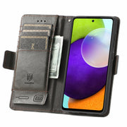 Custodia portafoglio in pelle PU con doppia fibbia per Galaxy A72