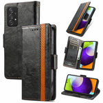 Custodia portafoglio in pelle PU con doppia fibbia per Galaxy A72