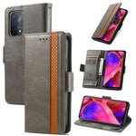 Custodia portafoglio in pelle PU con doppia fibbia per Galaxy A72