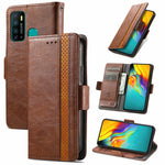 Custodia portafoglio in pelle PU con doppia fibbia per Galaxy A72