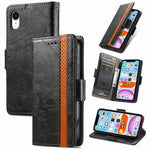 Custodia portafoglio in pelle PU con doppia fibbia per iPhone XR