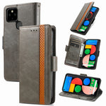 CustodiaNeo Business Custodia in pelle PU con doppia fibbia magnetica con giunzione orizzontale con supporto, slot per carte e portafoglio, For Google Pixel 5a 5G