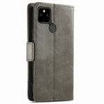 CustodiaNeo Business Custodia in pelle PU con doppia fibbia magnetica con giunzione orizzontale con supporto, slot per carte e portafoglio, For Google Pixel 5a 5G