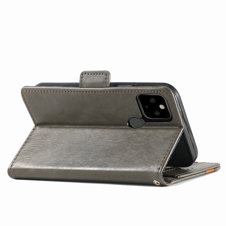 CustodiaNeo Business Custodia in pelle PU con doppia fibbia magnetica con giunzione orizzontale con supporto, slot per carte e portafoglio, For Google Pixel 5a 5G