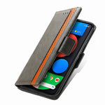 CustodiaNeo Business Custodia in pelle PU con doppia fibbia magnetica con giunzione orizzontale con supporto, slot per carte e portafoglio, For Google Pixel 5a 5G