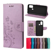 Custodia in pelle flip orizzontale con motivo floreale a farfalla con supporto, slot per schede e portafoglio, For Wiko Power U30, For Xiaomi Redmi 10