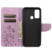 Custodia in pelle flip orizzontale con motivo floreale a farfalla con supporto, slot per schede e portafoglio, For Wiko Power U30, For Xiaomi Redmi 10
