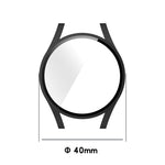 Custodia protettiva per PC con pellicola in vetro temperato, For Samsung Galaxy Watch4 40mm, For Samsung Galaxy Watch4 44mm