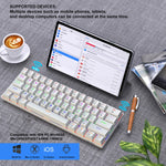 HXSJ L800 61 tasti Bluetooth 5.0 / 2.4G Wireless / Type-C Wired Tre modalità Tastiera meccanica con albero blu
