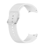 Cinturino di ricambio per cinturino con fibbia rotonda in silicone argento, Silver Round Buckle