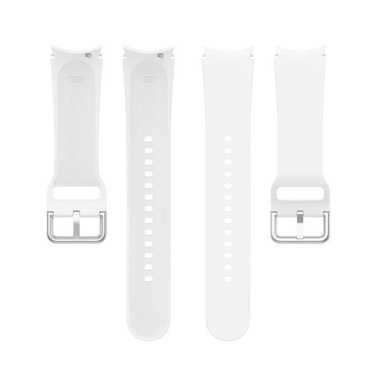 Cinturino di ricambio per cinturino con fibbia rotonda in silicone argento, Silver Round Buckle
