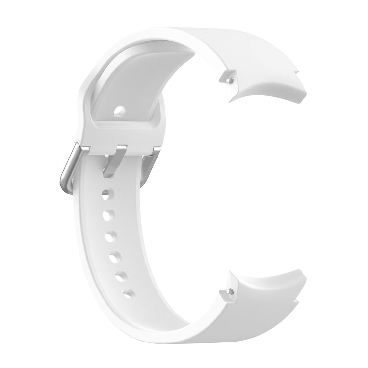 Cinturino di ricambio per cinturino con fibbia rotonda in silicone argento, Silver Round Buckle
